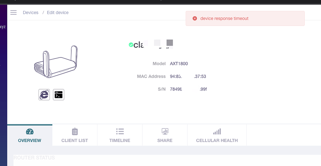 The goodcloud connection to the router is out of older - Cloud Services ...