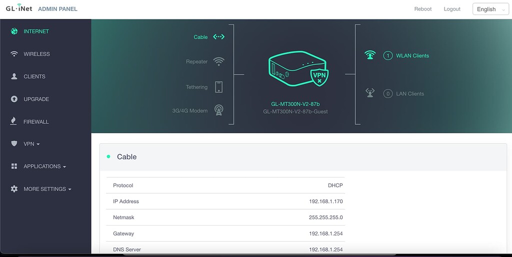 GLMT300NV2 (mango, mini smart router) is not connecting to