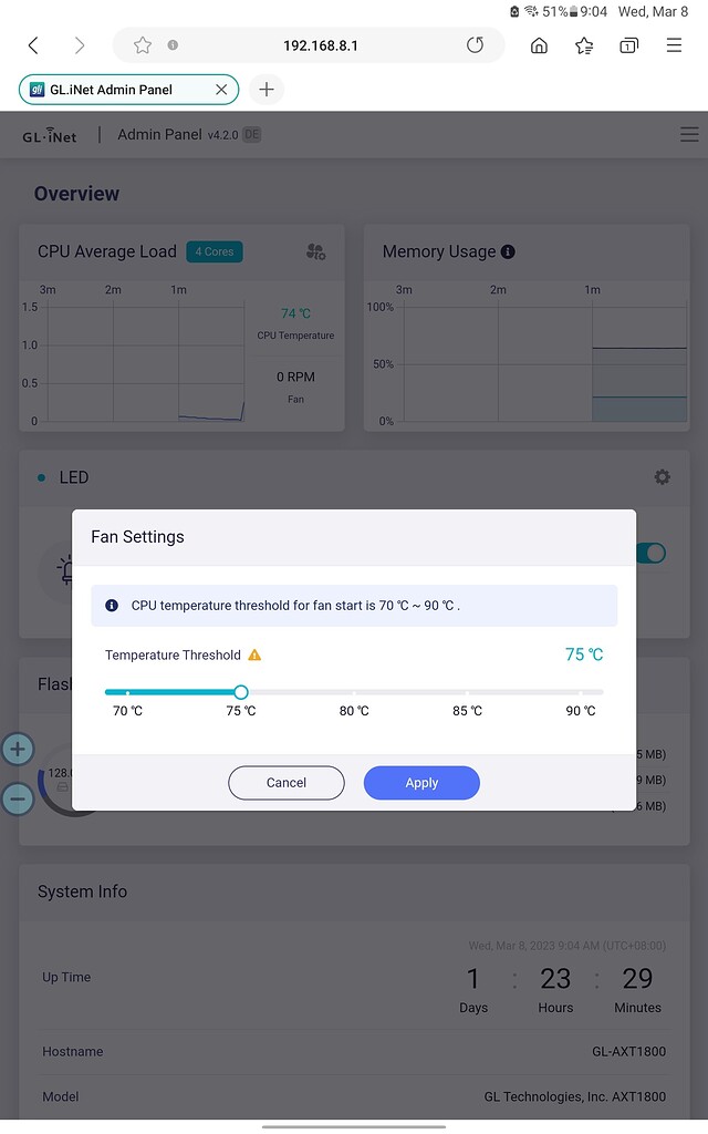 How long is the fan life lasting on Slate AX? Technical Support for