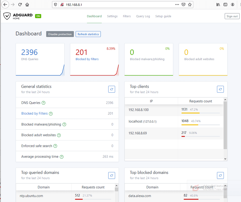 Blocking Ad using AdGuard on Brume Technical Support for Routers GL