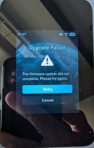 Upgrade Failed