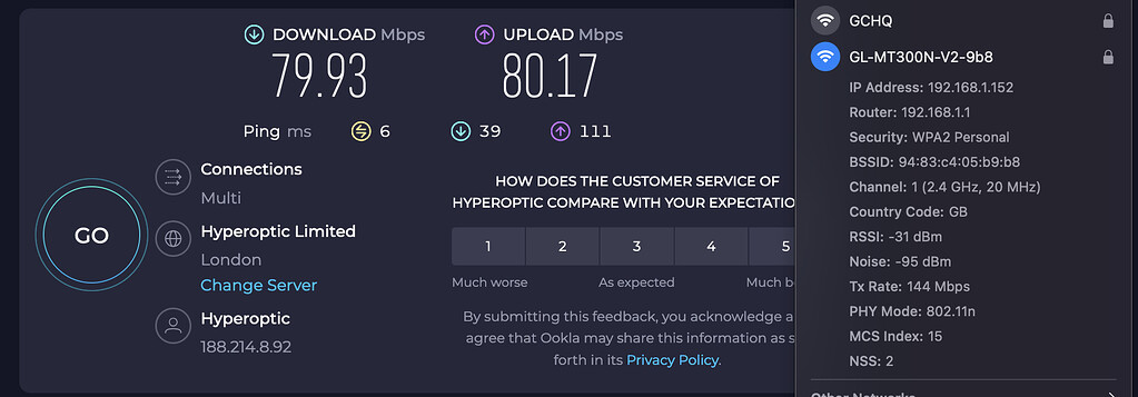 GL-MT300N-V2 Mango mixed speed results on GL.iNet firmware - Routers ...