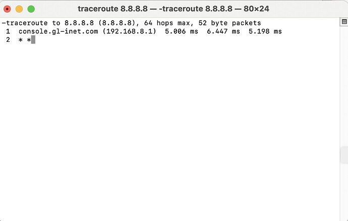traceroute 8.8.8.8 - -traceroute 8.8.8.8 - 80x24