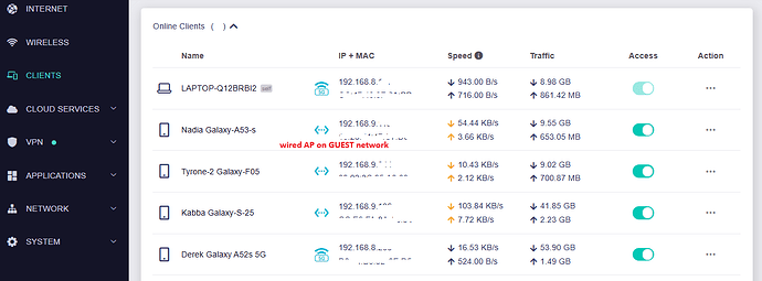 web interface