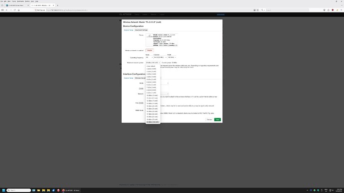 flint2 max wifi power us country 160Mhz