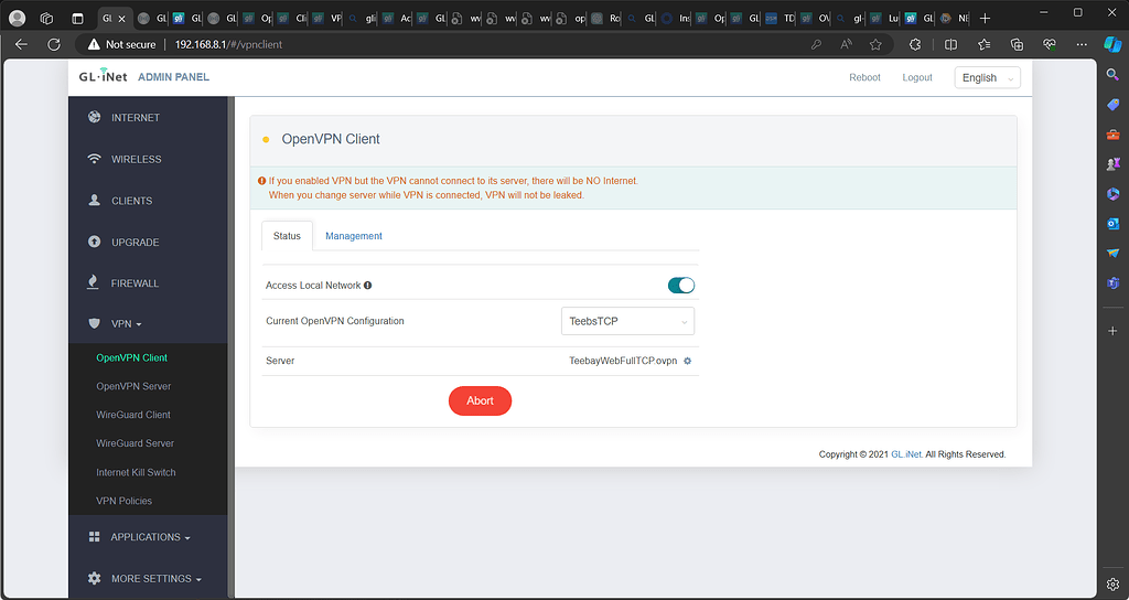 MT300 Synology OpenVPN does not work - Routers - GL.iNet Official Forum
