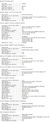 ipconfig