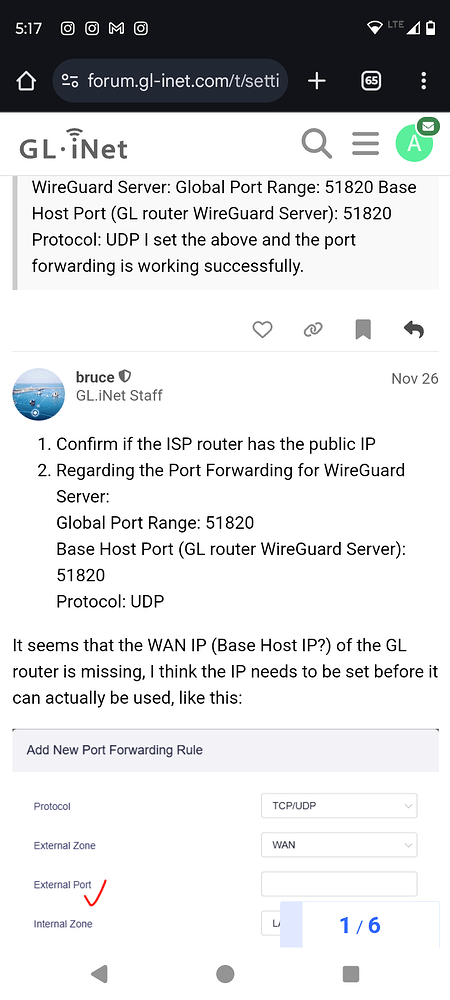 Can't set up port forwarding att bgw 320-500 - Routers - GL.iNet