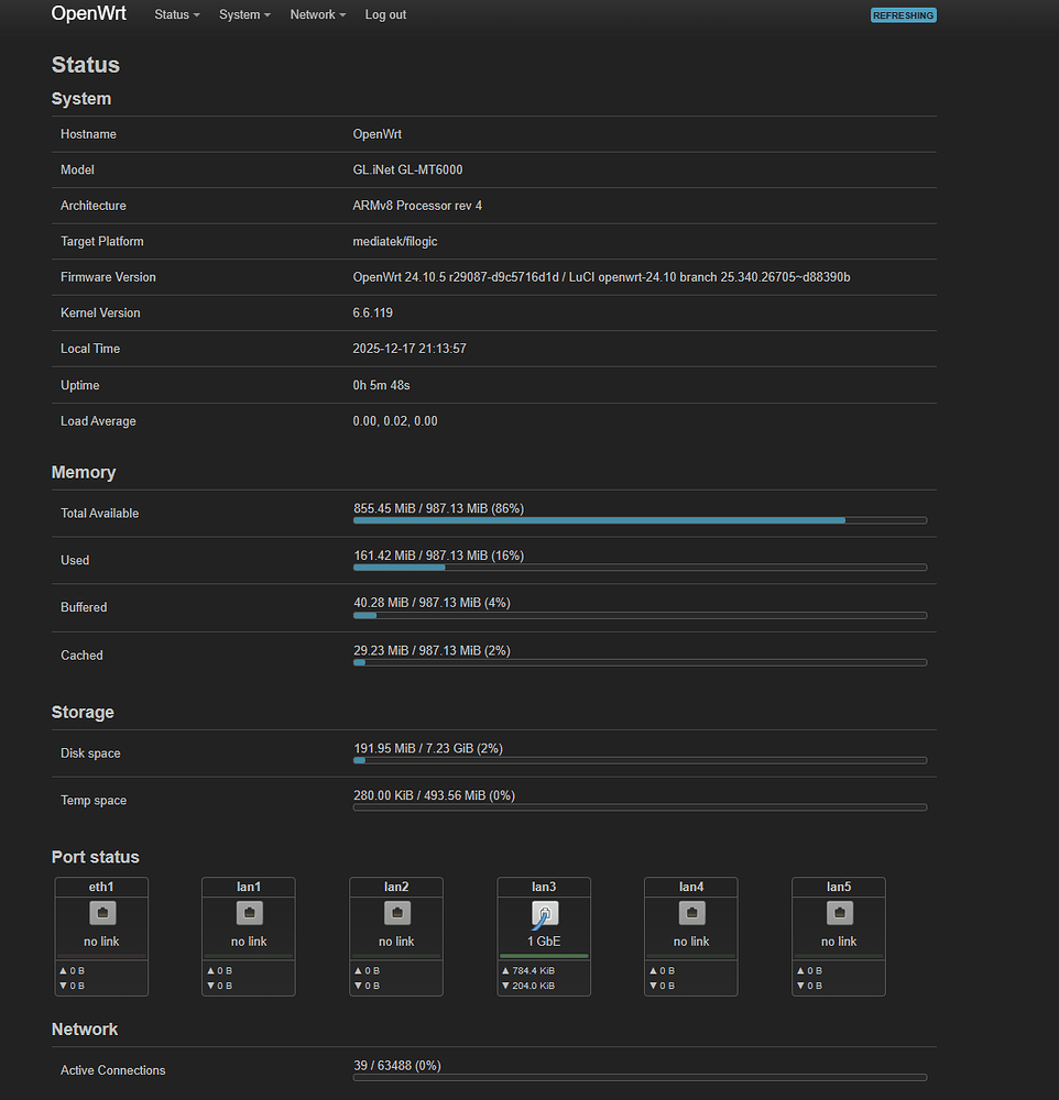 Gl Inet Router Luci Port Status missing in Luci - Router - GL.iNet Official Forum