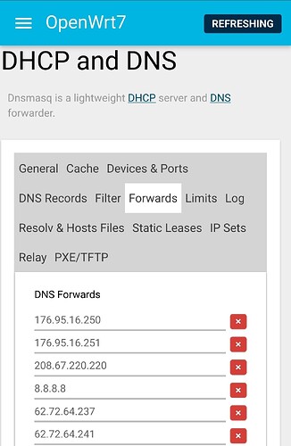 DNS Forwards