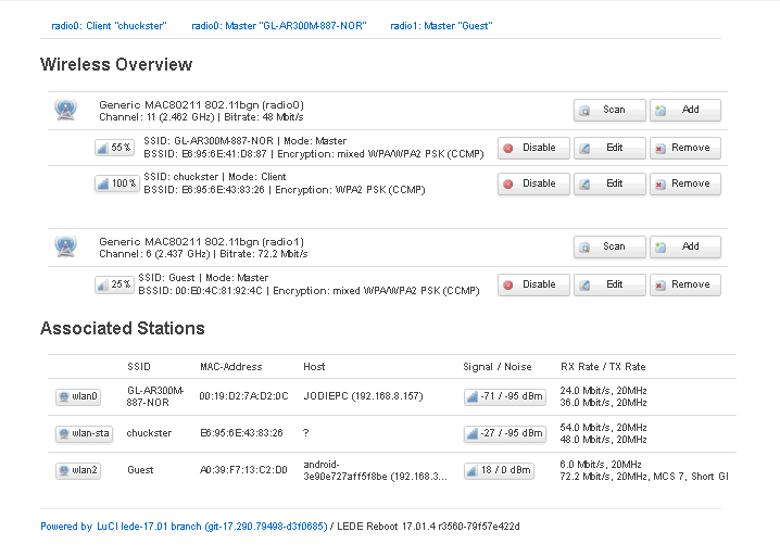 Gl Inet Router Luci GL.iNet AR300M-Lite, EDIMAX EW-7811UN, Creating a guest network using ...