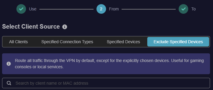 VPN Client Selection
